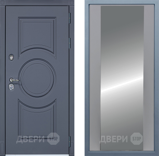 Входная металлическая Дверь Дива МХ-30 STR Д-15 Зеркало Силк Маус в Балашихе