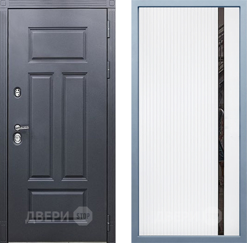 Входная металлическая Дверь Дива МХ-29 STR МХ-46 Белый матовый в Балашихе
