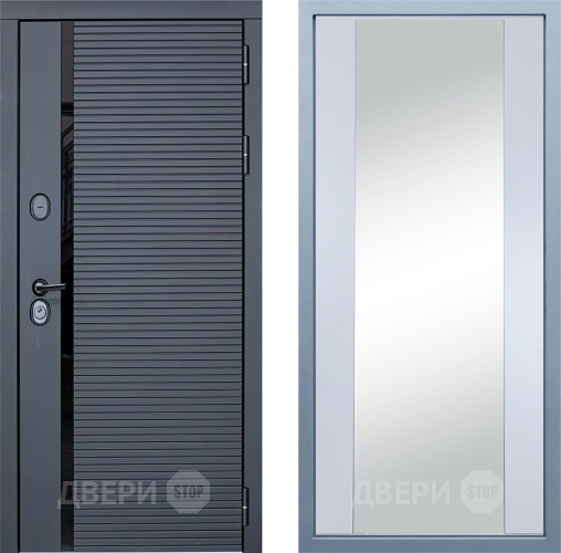 Входная металлическая Дверь Дива МХ-45 STR Д-15 Зеркало Белый в Балашихе