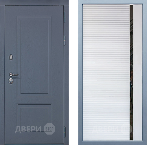 Входная металлическая Дверь Дива МХ-38 STR МХ-45 Белый матовый в Балашихе