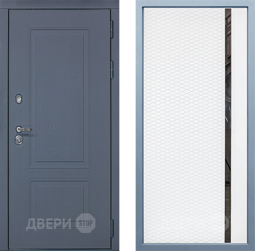 Входная металлическая Дверь Дива МХ-38 STR МХ-47 Белый матовый в Балашихе