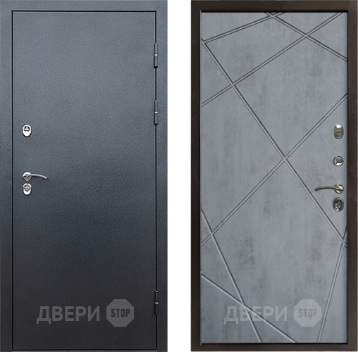 Входная металлическая Дверь Престиж TERMO с терморазрывом Снегирь Серебро Лучи Бетон темный в Балашихе
