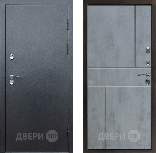 Входная металлическая Дверь Престиж TERMO с терморазрывом Снегирь Серебро Горизонт Бетон темный в Балашихе