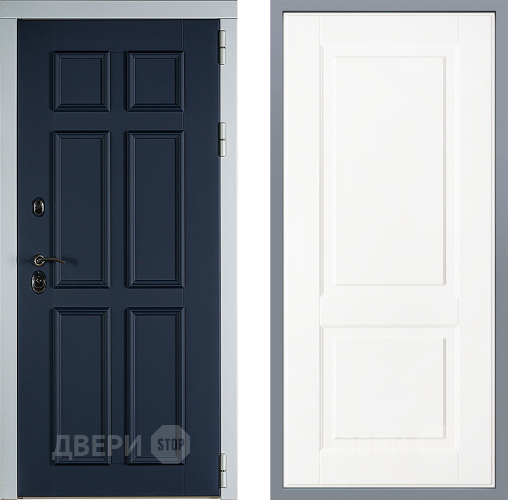 Дверь Заводские двери Стокгольм Доррен Белый софт в Балашихе