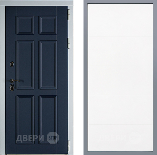 Дверь Заводские двери Стокгольм Тривия Белый софт в Балашихе