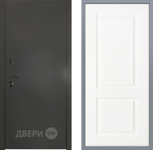 Дверь Заводские двери Эталон 3к антик серебро Доррен Белый софт в Балашихе