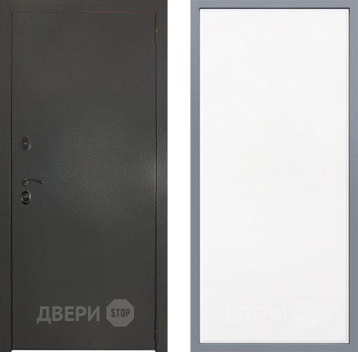 Дверь Заводские двери Эталон 3к антик серебро Тривия Белый софт в Балашихе