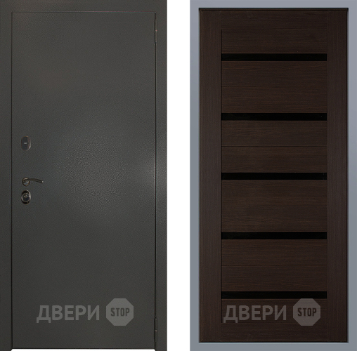 Дверь Заводские двери Эталон 3к антик серебро СБ-1 орех тисненый в Балашихе