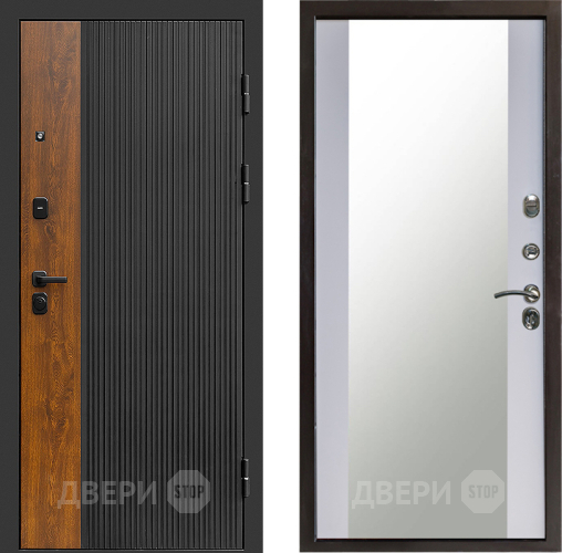 Входная металлическая Дверь Престиж Prestizh Зеркало Белый софт в Балашихе