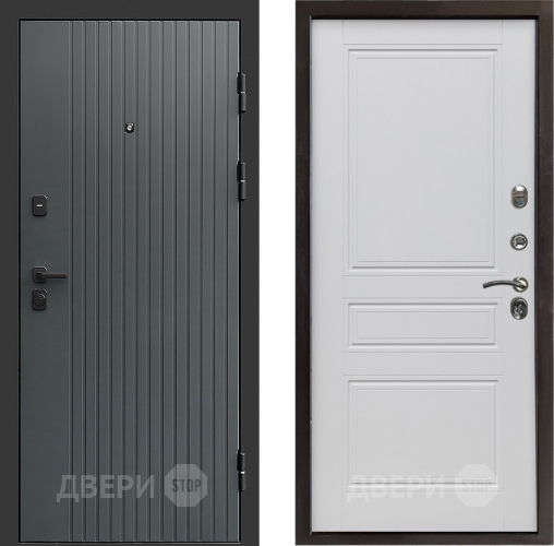 Входная металлическая Дверь Престиж Tvist Grey Классика Белый матовый в Балашихе
