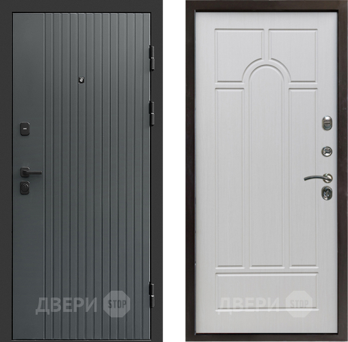 Входная металлическая Дверь Престиж Tvist Grey Арка Лиственница белая в Балашихе