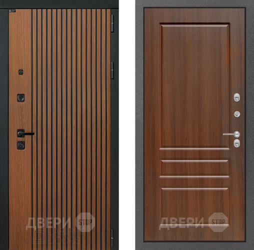 Входная металлическая Дверь Лабиринт (LABIRINT) Шторм 03 Орех бренди в Балашихе