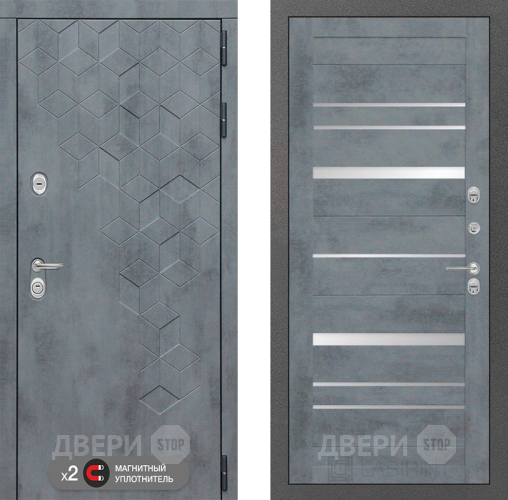 Входная металлическая Дверь Лабиринт (LABIRINT) Бетон 20 Бетон темный в Балашихе