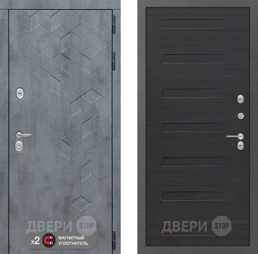 Входная металлическая Дверь Лабиринт (LABIRINT) Бетон 14 Эковенге поперечный в Балашихе