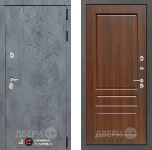 Входная металлическая Дверь Лабиринт (LABIRINT) Бетон 03 Орех бренди в Балашихе