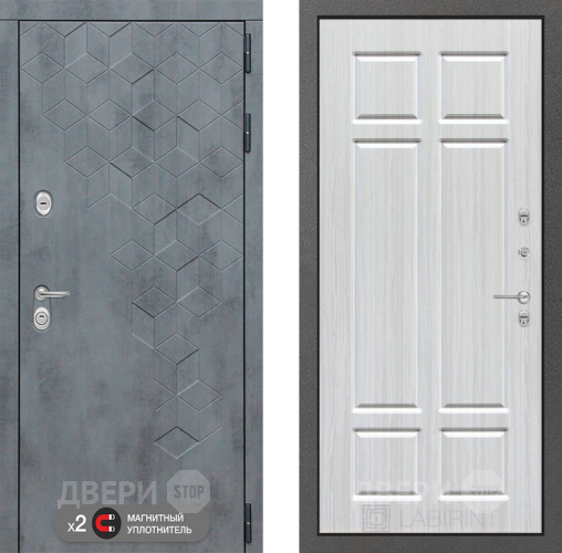 Входная металлическая Дверь Лабиринт (LABIRINT) Бетон 08 Кристалл вуд в Балашихе