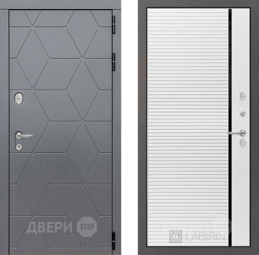 Входная металлическая Дверь Лабиринт (LABIRINT) Cosmo 22 Белый софт в Балашихе