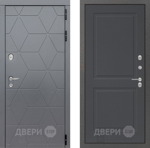 Входная металлическая Дверь Лабиринт (LABIRINT) Cosmo 11 Графит софт в Балашихе