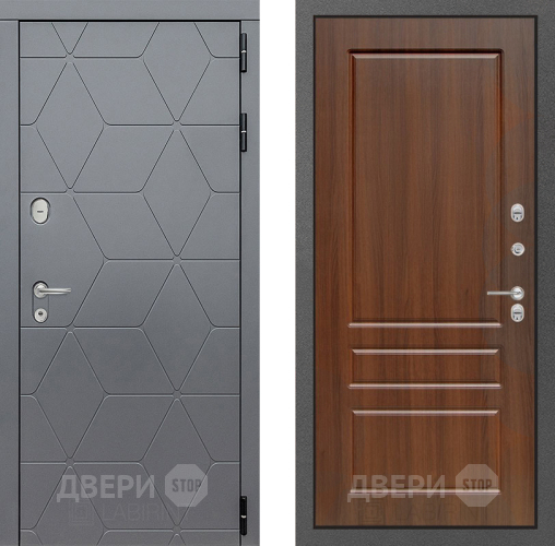 Входная металлическая Дверь Лабиринт (LABIRINT) Cosmo 03 Орех бренди в Балашихе