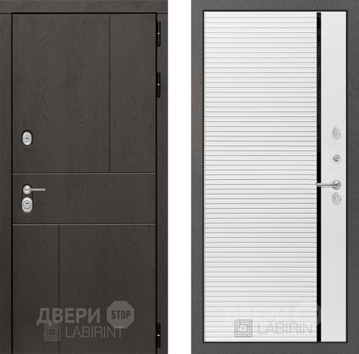 Входная металлическая Дверь Лабиринт (LABIRINT) Urban 22 Белый софт в Балашихе
