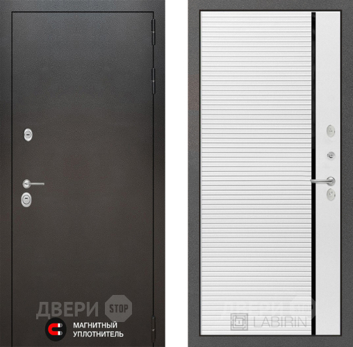 Входная металлическая Дверь Лабиринт (LABIRINT) Silver 22 Белый софт в Балашихе