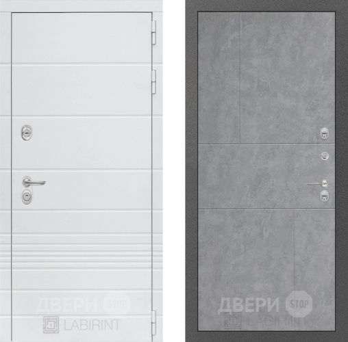 Входная металлическая Дверь Лабиринт (LABIRINT) Трендо 21 Бетон светлый в Балашихе
