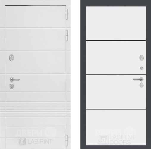 Дверь Лабиринт (LABIRINT) Трендо 25 Белый софт в Балашихе
