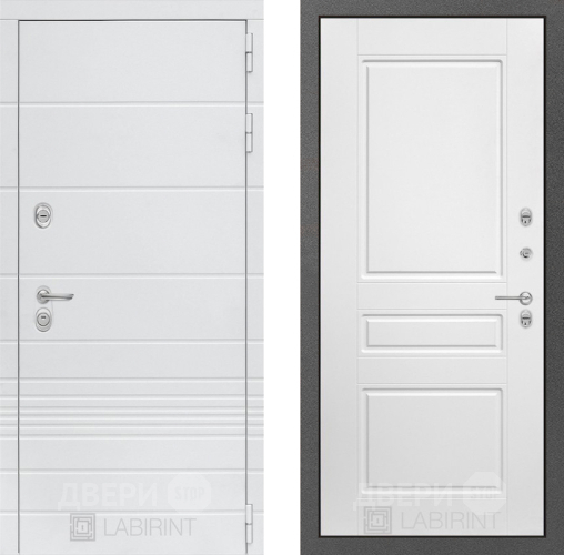 Дверь Лабиринт (LABIRINT) Трендо 03 Белый софт в Балашихе