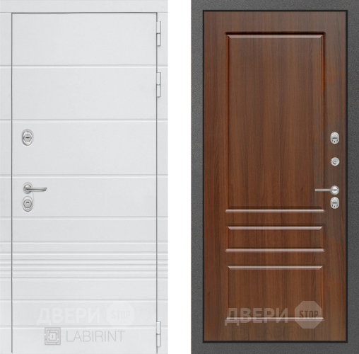 Входная металлическая Дверь Лабиринт (LABIRINT) Трендо 03 Орех бренди в Балашихе