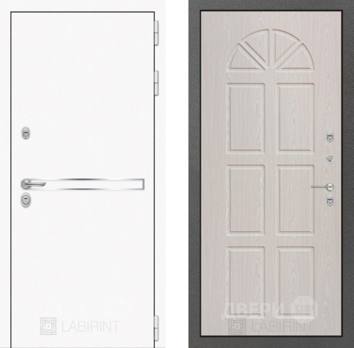 Входная металлическая Дверь Лабиринт (LABIRINT) Лайн White 15 VINORIT Алмон 25 в Балашихе