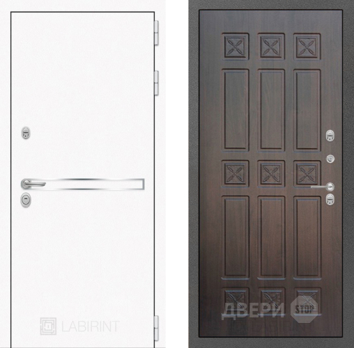 Входная металлическая Дверь Лабиринт (LABIRINT) Лайн White 16 VINORIT Алмон 28 в Балашихе