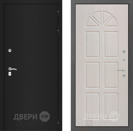 Входная металлическая Дверь Лабиринт (LABIRINT) Classic шагрень черная 15 VINORIT Алмон 25 в Балашихе