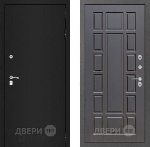 Входная металлическая Дверь Лабиринт (LABIRINT) Classic шагрень черная 12 Венге в Балашихе