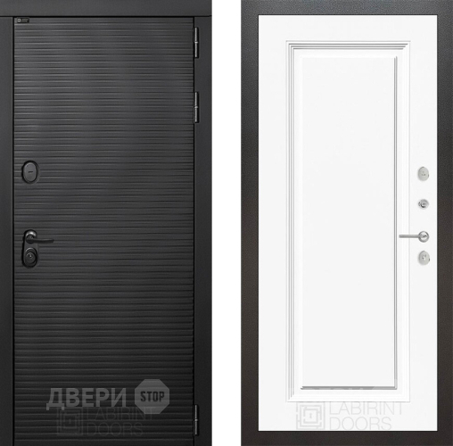 Входная металлическая Дверь Лабиринт (LABIRINT) Вулкано 27 Белый (RAL-9003) в Балашихе