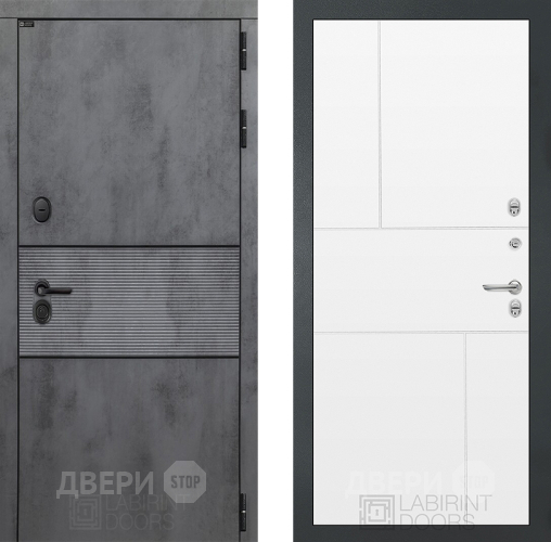 Входная металлическая Дверь Лабиринт (LABIRINT) Инфинити 21 Белый софт в Балашихе