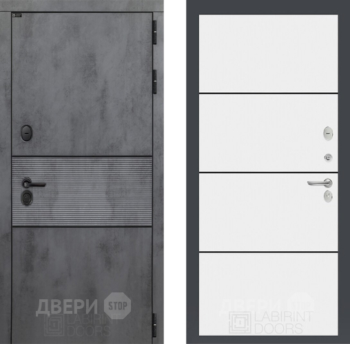 Входная металлическая Дверь Лабиринт (LABIRINT) Инфинити 25 Белый софт в Балашихе