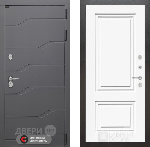 Дверь Лабиринт (LABIRINT) Ривер 26 Белый (RAL-9003) в Балашихе