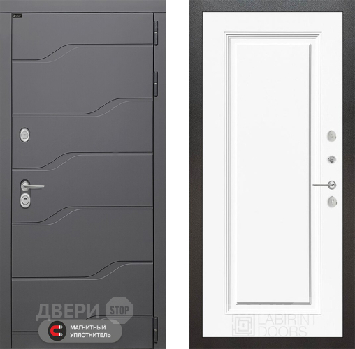 Дверь Лабиринт (LABIRINT) Ривер 27 Белый (RAL-9003) в Балашихе