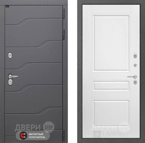 Дверь Лабиринт (LABIRINT) Ривер 03 Белый софт в Балашихе