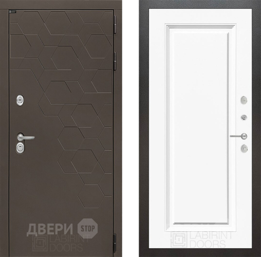 Дверь Лабиринт (LABIRINT) Смоки 27 Белый (RAL-9003) в Балашихе