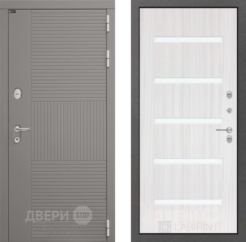 Входная металлическая Дверь Лабиринт (LABIRINT) Формо 01 Сандал белый в Балашихе