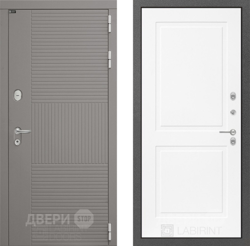 Входная металлическая Дверь Лабиринт (LABIRINT) Формо 11 Белый софт в Балашихе