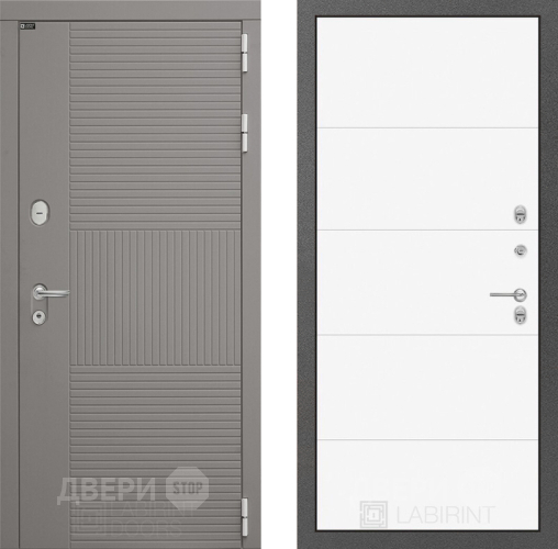 Входная металлическая Дверь Лабиринт (LABIRINT) Формо 13 Белый софт в Балашихе