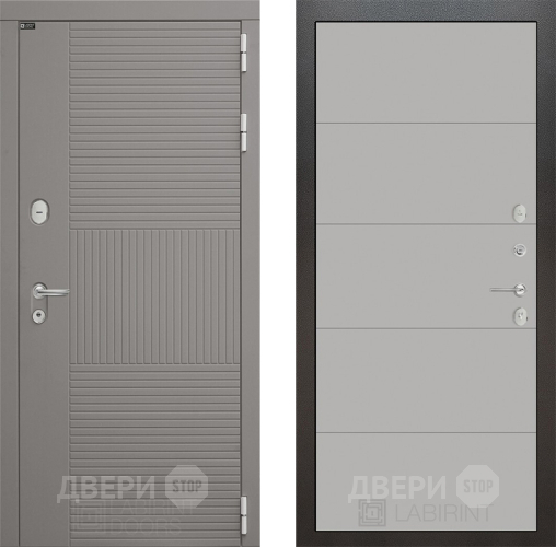 Входная металлическая Дверь Лабиринт (LABIRINT) Формо 13 Грей софт в Балашихе