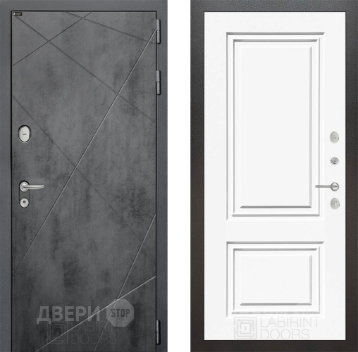 Дверь Лабиринт (LABIRINT) Лофт 26 Белый (RAL-9003) в Балашихе