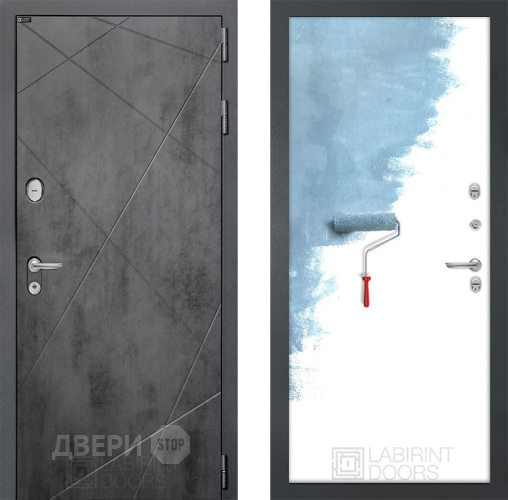 Входная металлическая Дверь Лабиринт (LABIRINT) Лофт 28 Под покраску в Балашихе