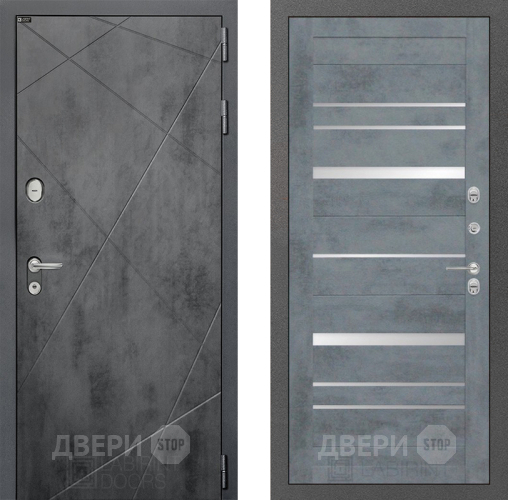 Входная металлическая Дверь Лабиринт (LABIRINT) Лофт 20 Бетон темный в Балашихе