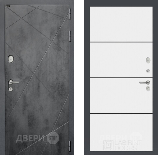 Дверь Лабиринт (LABIRINT) Лофт 25 Белый софт в Балашихе
