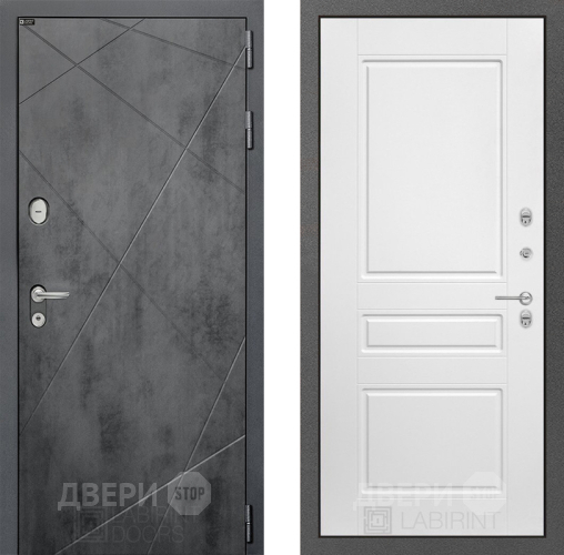 Дверь Лабиринт (LABIRINT) Лофт 03 Белый софт в Балашихе