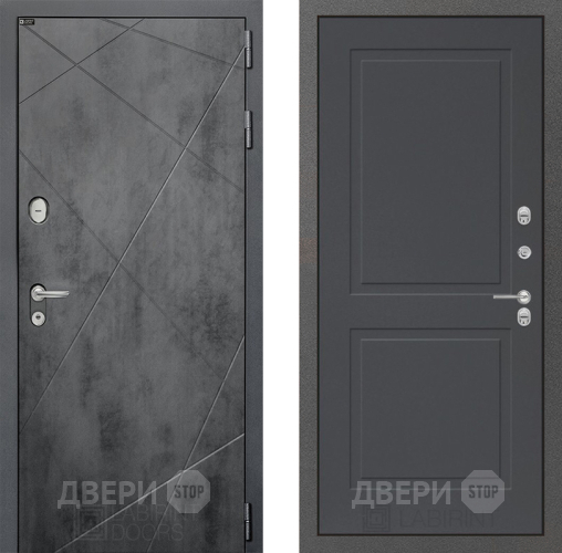 Входная металлическая Дверь Лабиринт (LABIRINT) Лофт 11 Графит софт в Балашихе